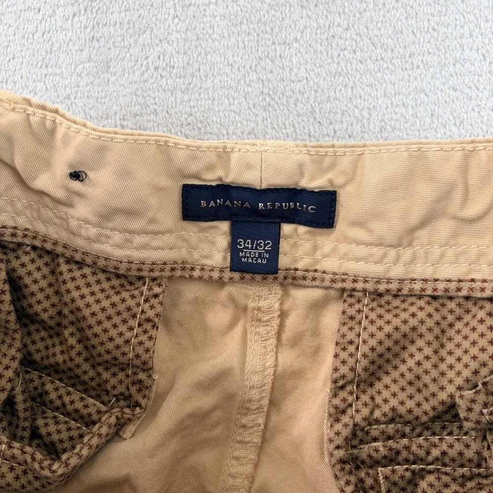 Vintage Y2K Banana Republic Paratrooper Baggy Cargo Pants in Beige Men 34x31